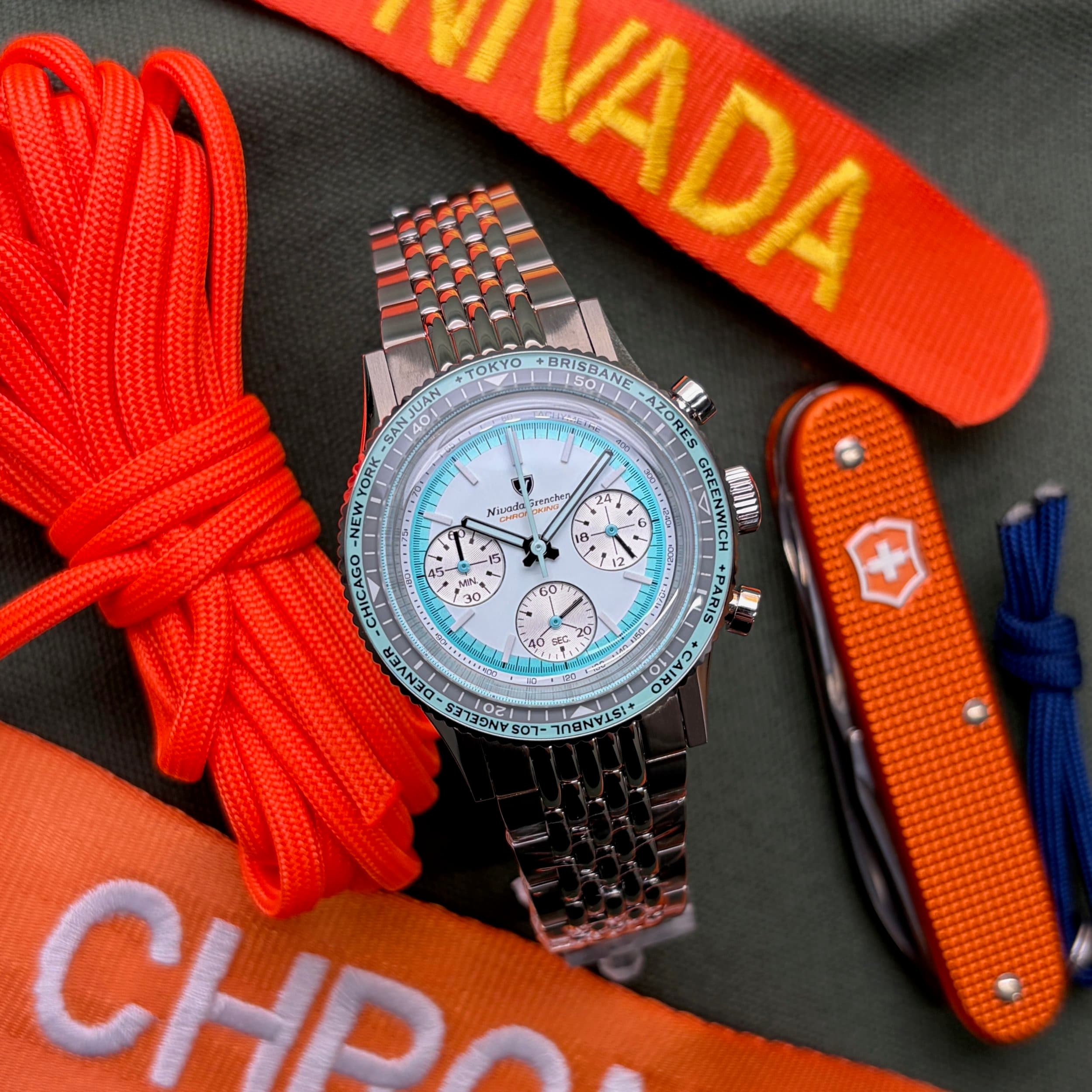 Nivada Grenchen Chronoking Racing Grey - Photo 1