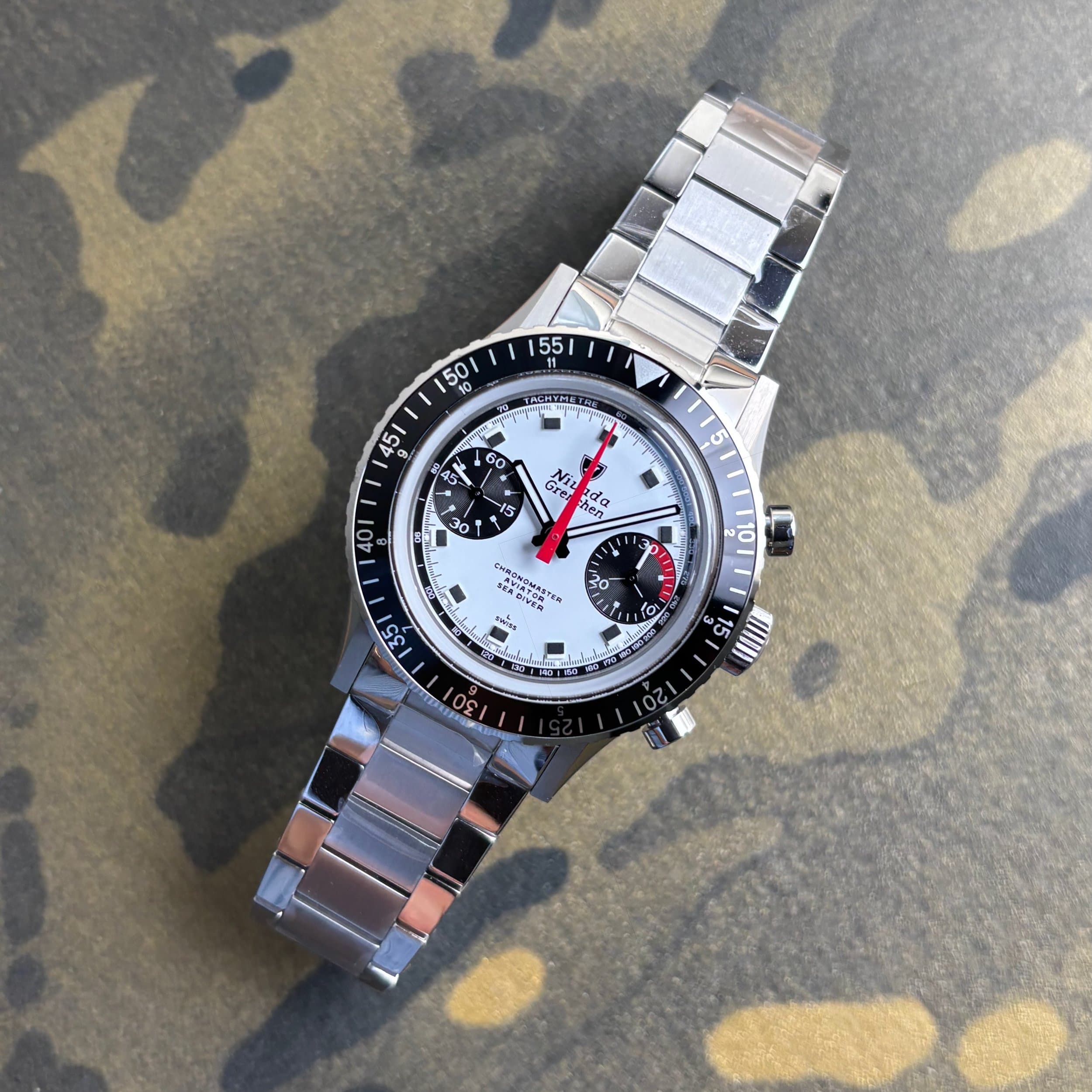 Nivada Grenchen Chronomaster Panda - Photo 1