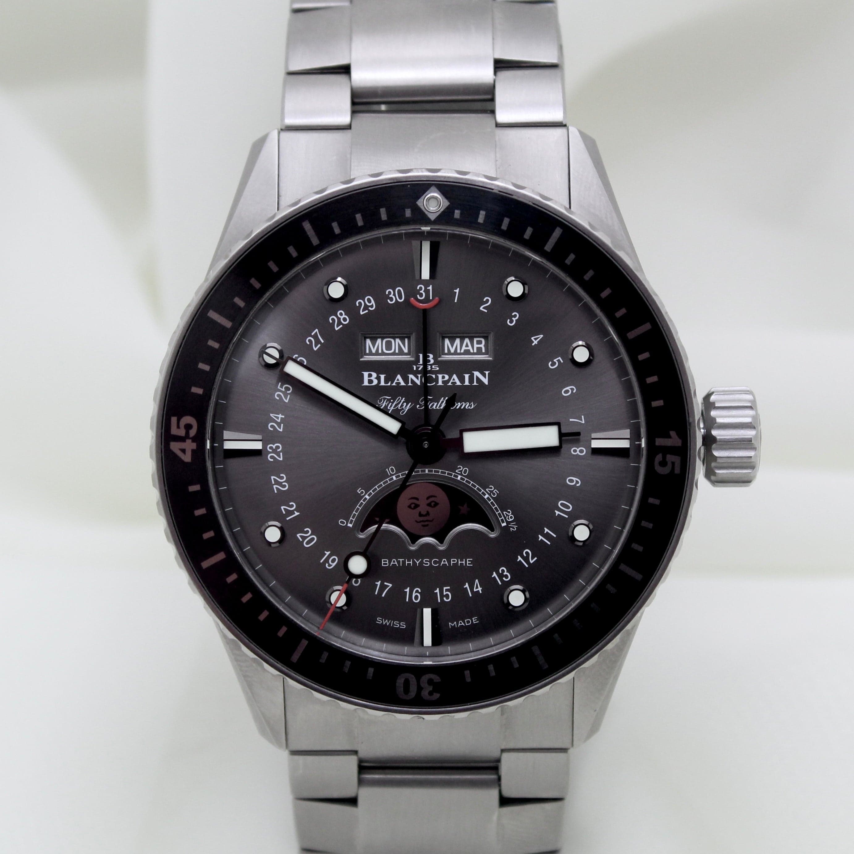 Blancpain Fifty Fathoms Bathyscaphe Complet Phases de Lune - Photo 1