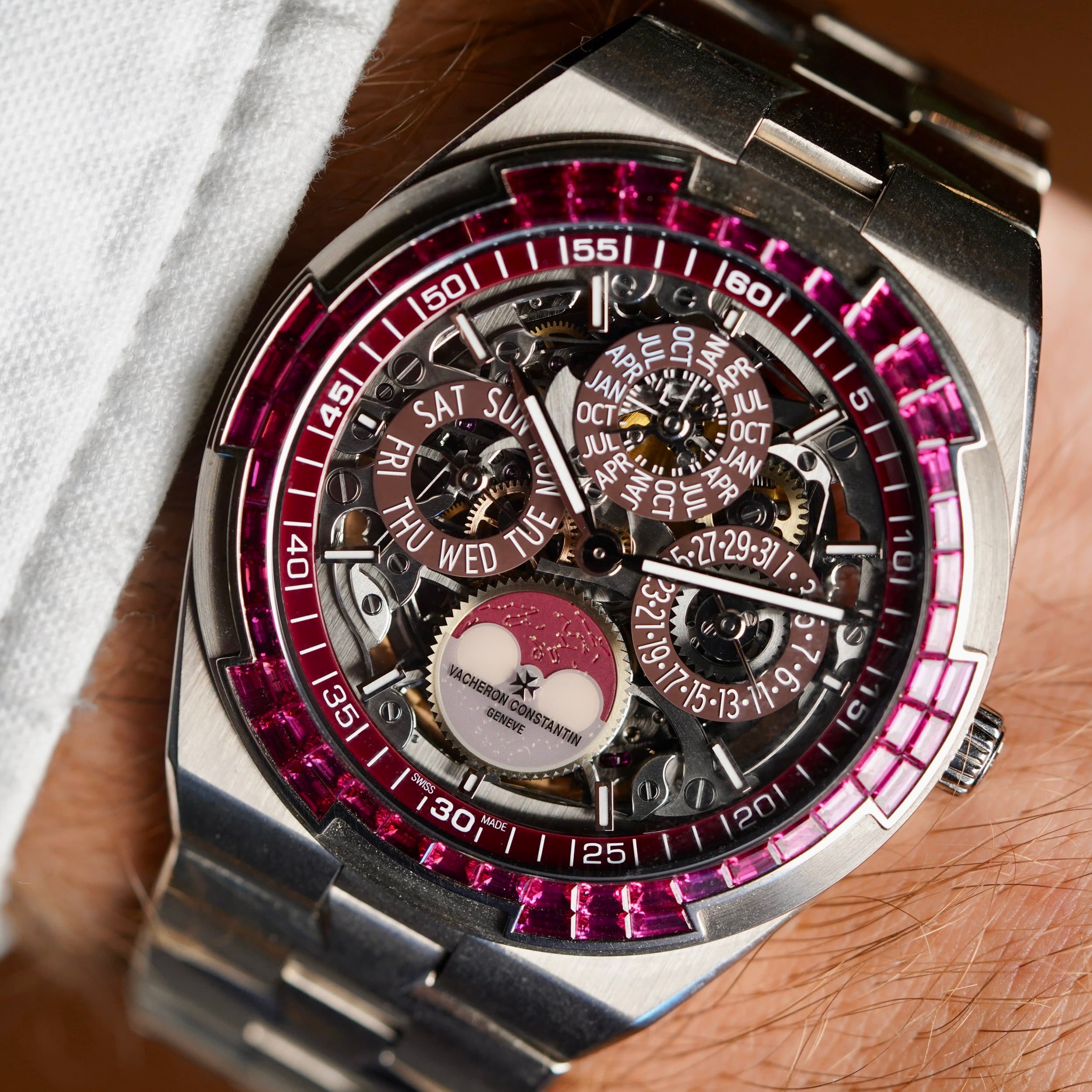 Vacheron Constantin Overseas Perpetual Calendar Ultra-Thin Skeleton Ruby - Photo 1